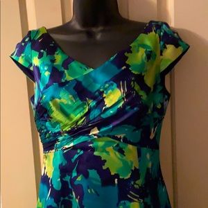 Silk floral Kay Unger dress